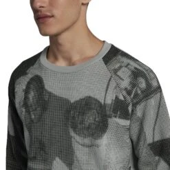 Air Jordan Men's Legacy Tinker Fleece Crew Sweatshirt Grey-Black -RBD OUTLET bq1383 017 5