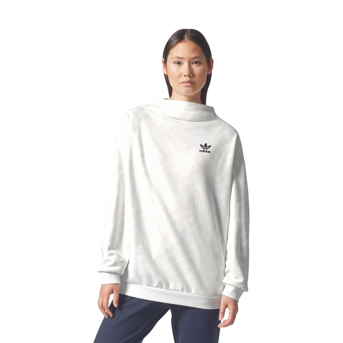 Adidas Women's Originals St. Petersburg Alloverprint Sweatshirts Chalk White 3 Adidas Women's Originals St. Petersburg Alloverprint Sweatshirts Chalk White - Image 3