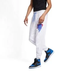 Jordan Men's Jumpman Wings Classic Fleece Jogger Pants White