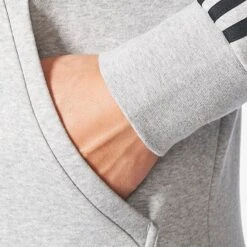 Adidas 3- Stripes Men's Big And Tall Essential Hoodie Medium Grey Heather/Black -RBD OUTLET br3222 2