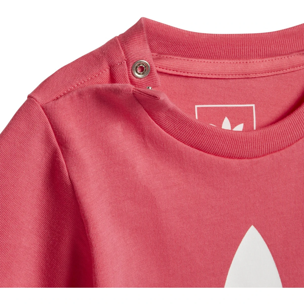 Adidas Originals Baby Girls Trefoil Tee Real Pink/White 2 Adidas Originals Baby Girls Trefoil Tee Real Pink/White - Image 2