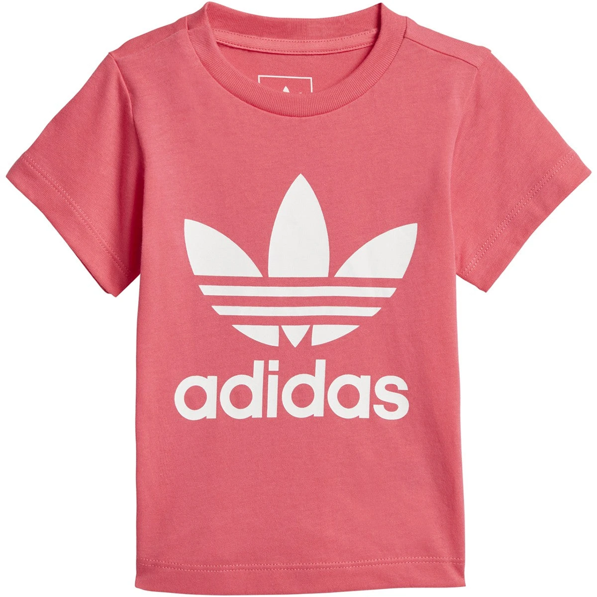 Adidas Originals Baby Girls Trefoil Tee Real Pink/White 1 Adidas Originals Baby Girls Trefoil Tee Real Pink/White