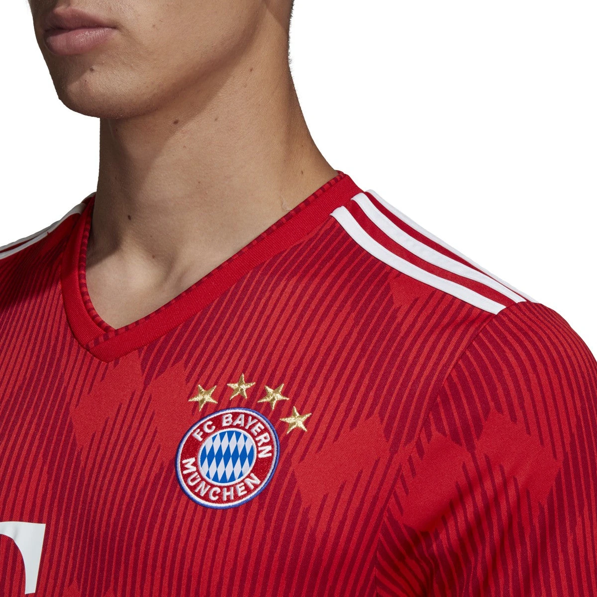 Adidas FC Bayern Munich Home Mens Jersey True Red/Strong Red/White 2 Adidas FC Bayern Munich Home Mens Jersey True Red/Strong Red/White - Image 2