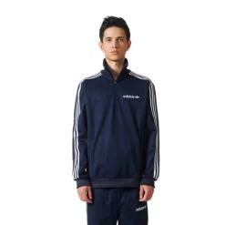 Adidas Men's Originals Minoh Half Zip Pullover Track Jacket Legend Ink/White