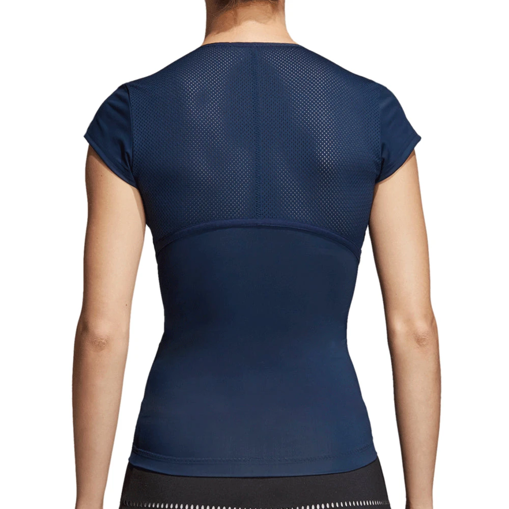 Adidas Originals Summer Stella McCartney Women's Top Collegiate Navy/Green 2 Adidas Originals Summer Stella McCartney Women's Top Collegiate Navy/Green - Image 2