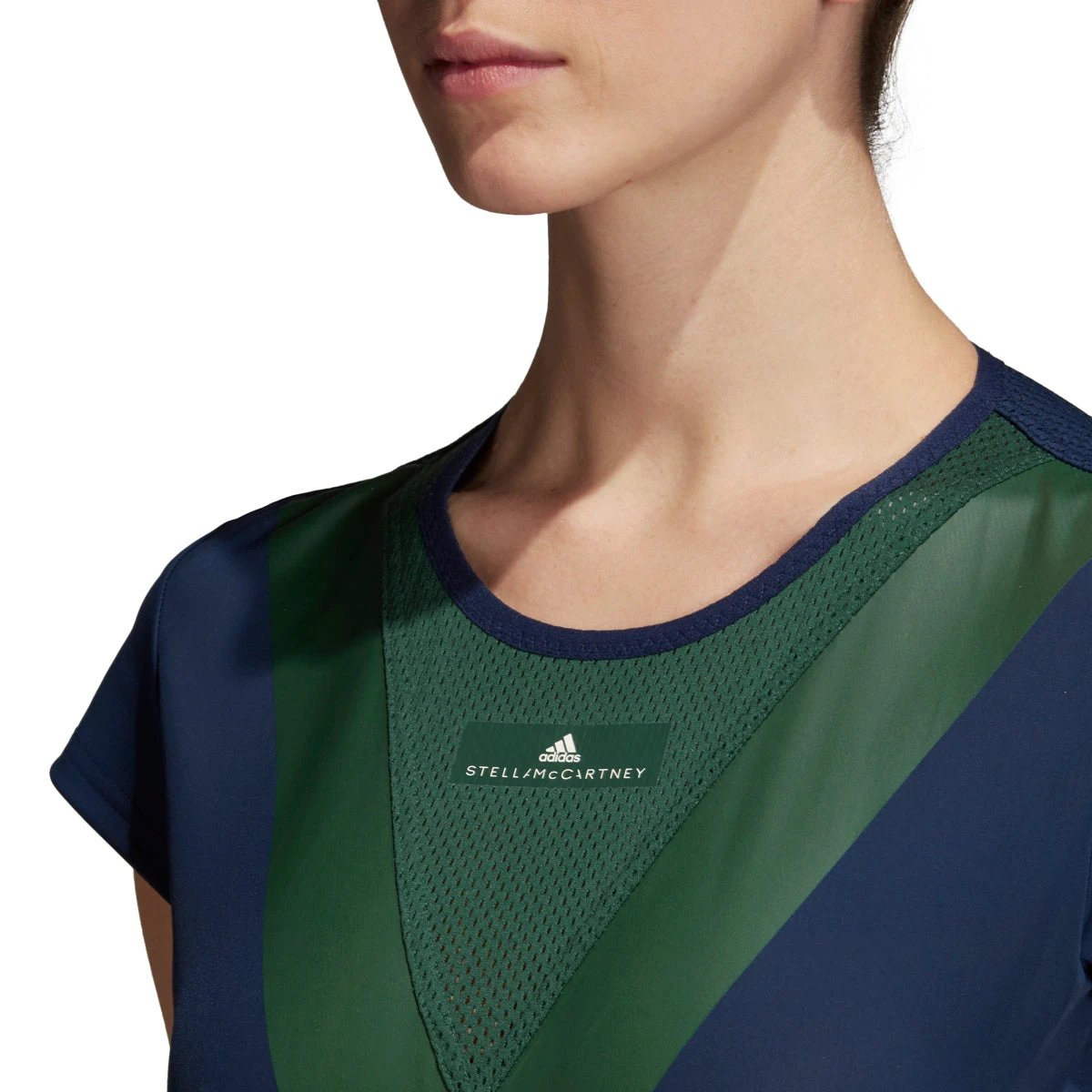 Adidas Originals Summer Stella McCartney Women's Top Collegiate Navy/Green 3 Adidas Originals Summer Stella McCartney Women's Top Collegiate Navy/Green - Image 3