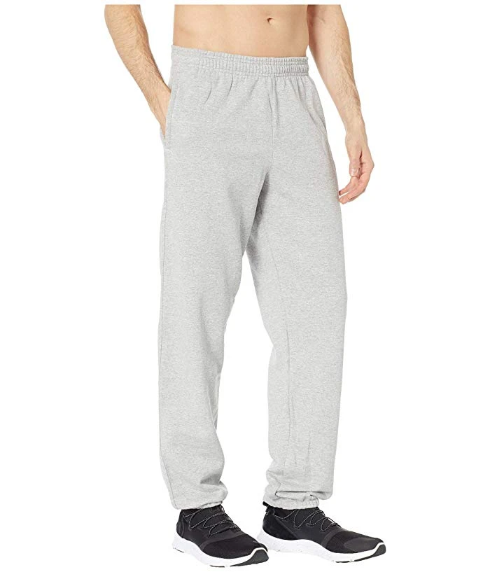 Champion Men's Powerblend Fleece Relaxed Bottom Pants Oxford Grey 2 Champion Men's Powerblend Fleece Relaxed Bottom Pants Oxford Grey - Image 2