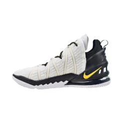 Nike Lebron XVIII 18 "Home" Men's Basketball Shoes White-Black-Amarillo 9 Nike Lebron XVIII 18 "Home" Men's Basketball Shoes White-Black-Amarillo -RBD OUTLET cq9283 100 4