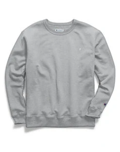 Champion Men's Powerblend Pullover Crew Sweatshirt Oxford Grey