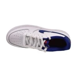 Nike Air Force 1 Low (GS) Big Kids' Shoes White-Deep Royal Blue -RBD OUTLET ct3839 101 5