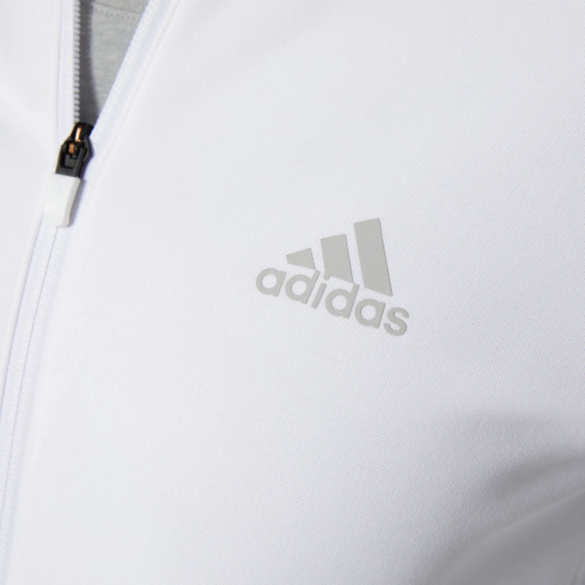 Adidas Women's Team Issue Full Zip Jacket White/Grey 4 Adidas Women's Team Issue Full Zip Jacket White/Grey - Image 4