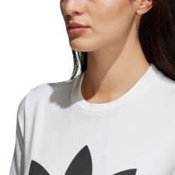 Adidas Originals Trefoil Tee Women's Shirt White/Black 9 Adidas Originals Trefoil Tee Women's Shirt White/Black -RBD OUTLET cv9889 4