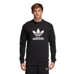 Adidas Originals Men's Trefoil Warm-Up Crew Sweatshirt Black/White 8 Adidas Originals Men's Trefoil Warm-Up Crew Sweatshirt Black/White -RBD OUTLET cw1235 3