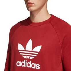 Adidas Originals Trefoil Crew Men's Sweatshirt Rust Red/White -RBD OUTLET cx1897 3