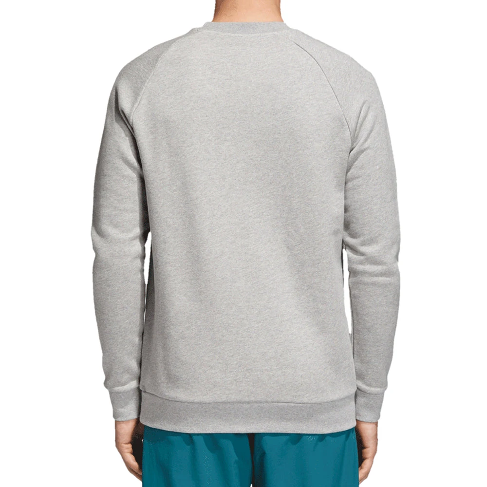 Adidas Men's Originals Trefoil Warm-Up Crew Sweatshirt Medium Grey Heather 5 Adidas Men's Originals Trefoil Warm-Up Crew Sweatshirt Medium Grey Heather - Image 5