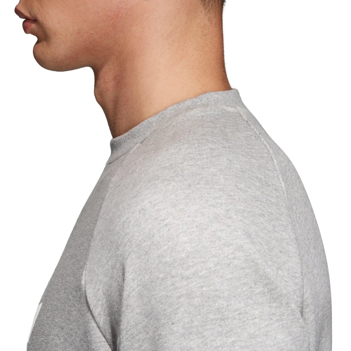 Adidas Men's Originals Trefoil Warm-Up Crew Sweatshirt Medium Grey Heather 2 Adidas Men's Originals Trefoil Warm-Up Crew Sweatshirt Medium Grey Heather - Image 2