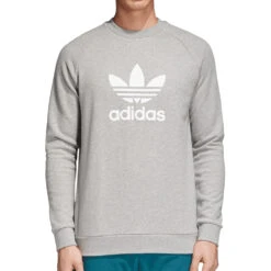 Adidas Men's Originals Trefoil Warm-Up Crew Sweatshirt Medium Grey Heather 8 Adidas Men's Originals Trefoil Warm-Up Crew Sweatshirt Medium Grey Heather -RBD OUTLET cy4573 main