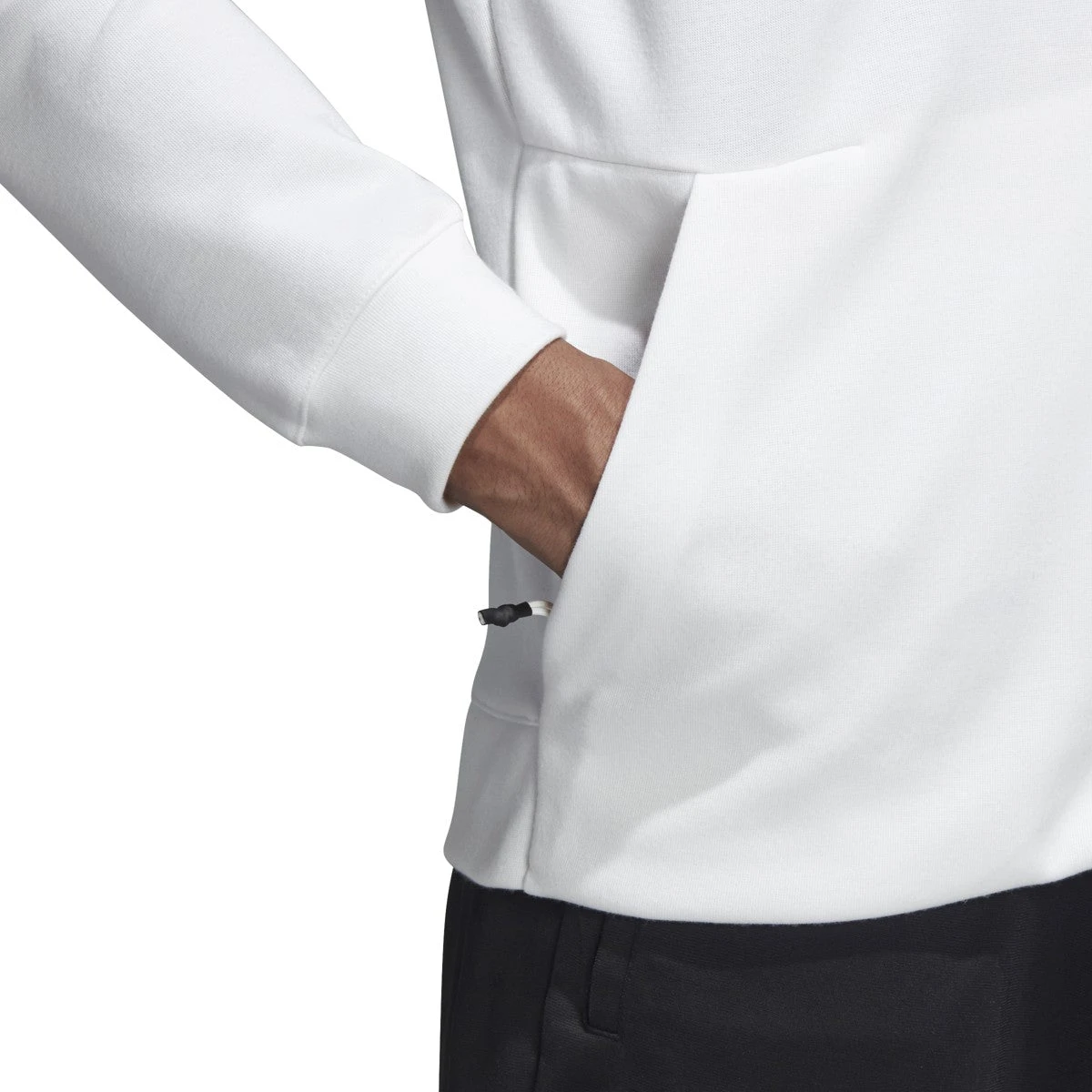 Adidas Men's Soccer Real Madrid Adidas Z.N.E Jacket Core White 4 Adidas Men's Soccer Real Madrid Adidas Z.N.E Jacket Core White - Image 4