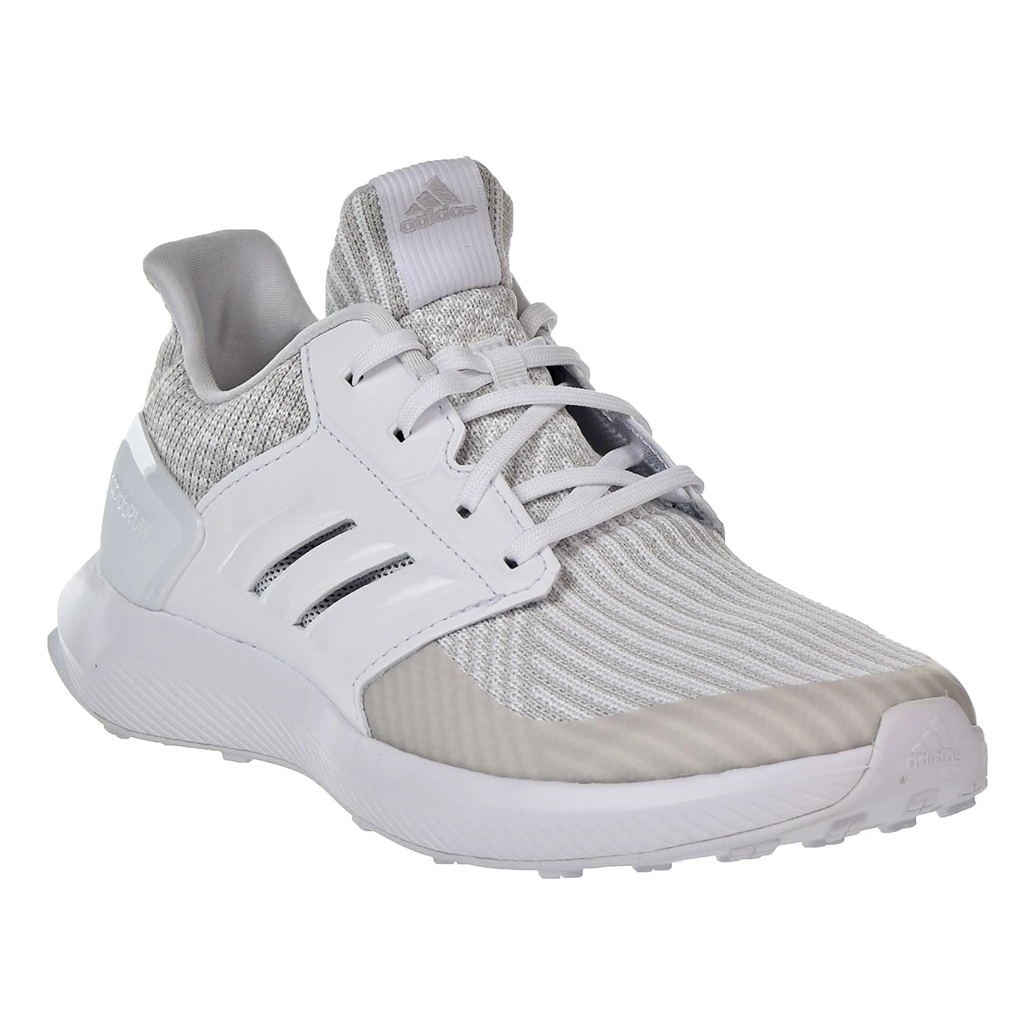 Adidas RapidaRun Knit J Big Kid's Running Shoes Grey/White 2 Adidas RapidaRun Knit J Big Kid's Running Shoes Grey/White - Image 2