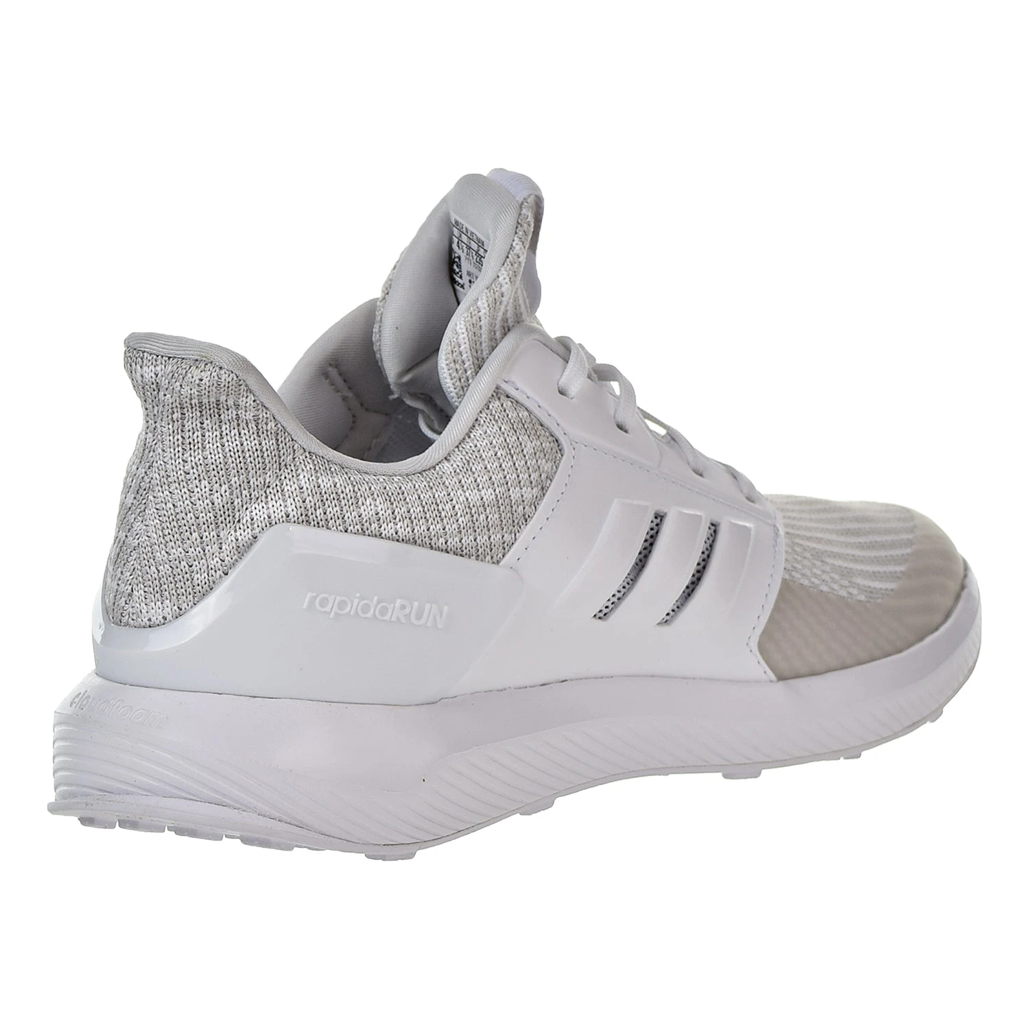 Adidas RapidaRun Knit J Big Kid's Running Shoes Grey/White 3 Adidas RapidaRun Knit J Big Kid's Running Shoes Grey/White - Image 3