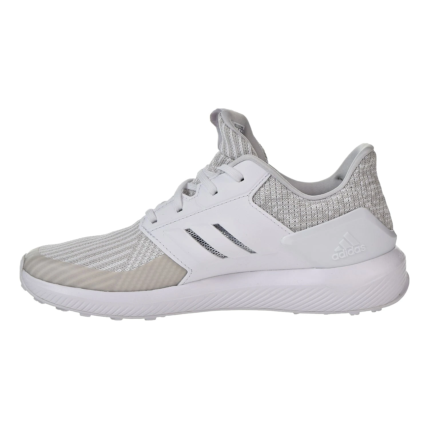 Adidas RapidaRun Knit J Big Kid's Running Shoes Grey/White 4 Adidas RapidaRun Knit J Big Kid's Running Shoes Grey/White - Image 4