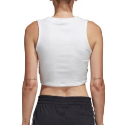 Adidas Originals Trefoil Women's Athletic Casual Crop Top White/Black 8 Adidas Originals Trefoil Women's Athletic Casual Crop Top White/Black -RBD OUTLET dh3163 2