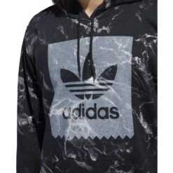 Adidas Men's Other Sports Marble Print Hoodie Black/White -RBD OUTLET dh3922 3