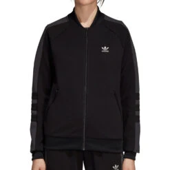 Adidas Originals Women's Athletic Track Jacket Black/White