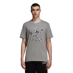 Adidas Originals Camouflage Trefoil Men's Tee Grey Heather/Black-White -RBD OUTLET dh4766 3