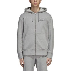 Adidas Men's Originals Kaval Full-Zip Hoodie Medium Grey Heather