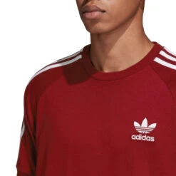 Adidas Originals Men's 3-Stripes T-Shirt Burgundy/White -RBD OUTLET dh5810 4