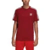 Adidas Originals Men's 3-Stripes T-Shirt Burgundy/White