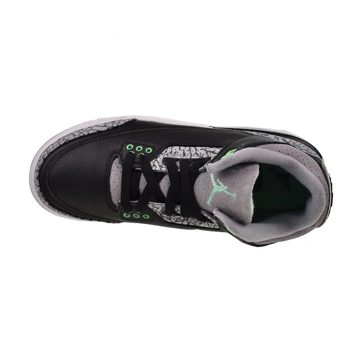 Jordan 3 Retro (GS) Big Kids' Shoes Black-Wolf Grey-White-Green Glow 5 Jordan 3 Retro (GS) Big Kids' Shoes Black-Wolf Grey-White-Green Glow - Image 5
