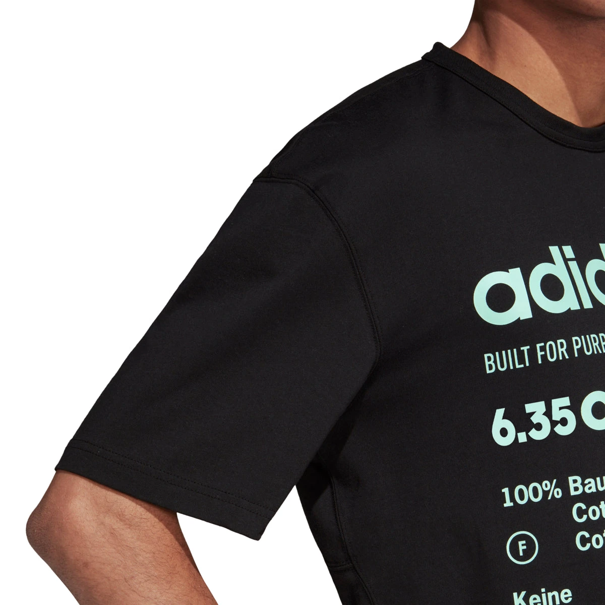 Adidas Originals Kaval Men's Athletic Casual T-Shirt Black/Clear Mint 4 Adidas Originals Kaval Men's Athletic Casual T-Shirt Black/Clear Mint - Image 4