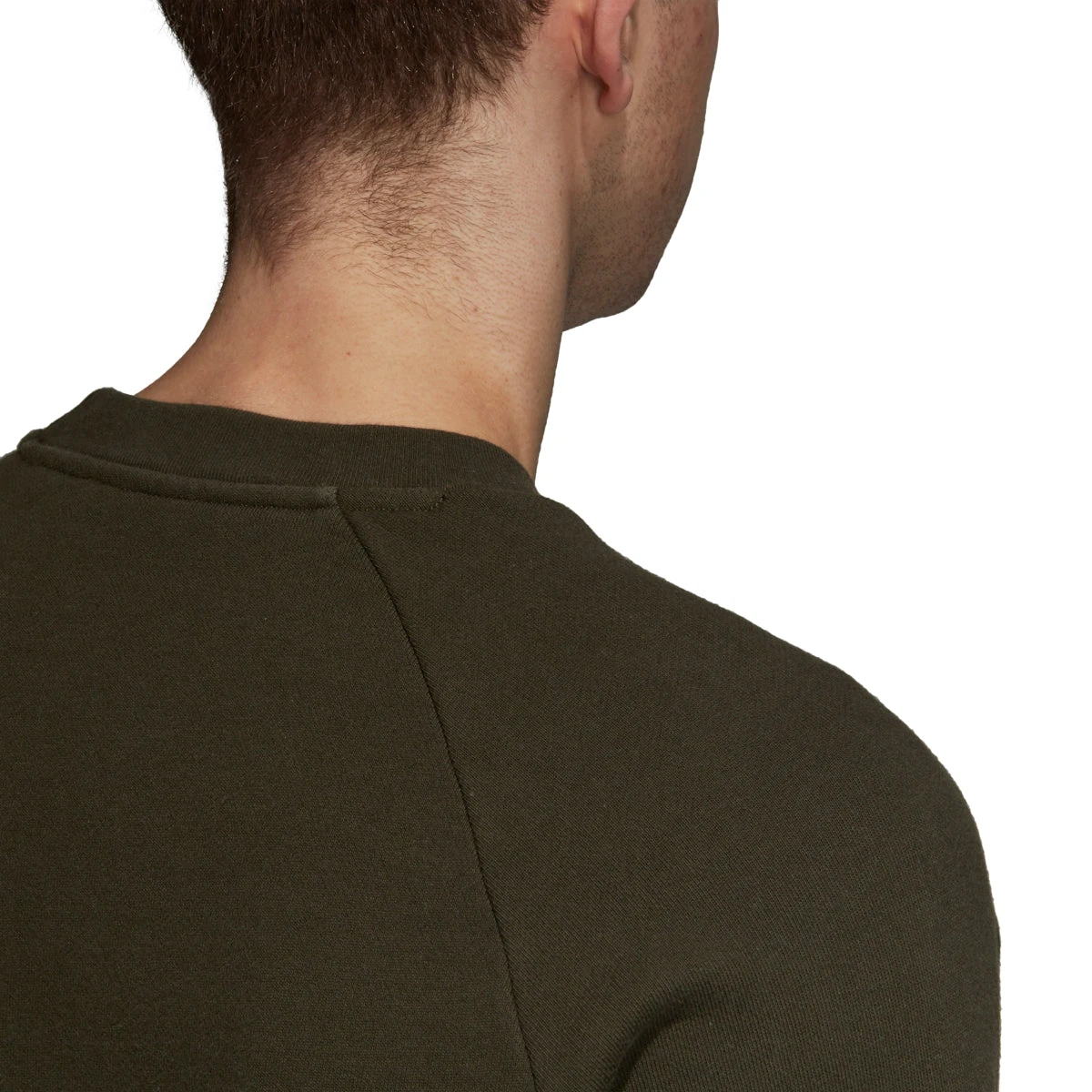 Adidas Originals Trefoil Men's Crewneck Sweatshirt Night Cargo/White 4 Adidas Originals Trefoil Men's Crewneck Sweatshirt Night Cargo/White - Image 4