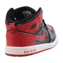 Air Jordan 1 Mid SS (TD) Toddlers Shoes Black-Red -RBD OUTLET dm9649 001 3