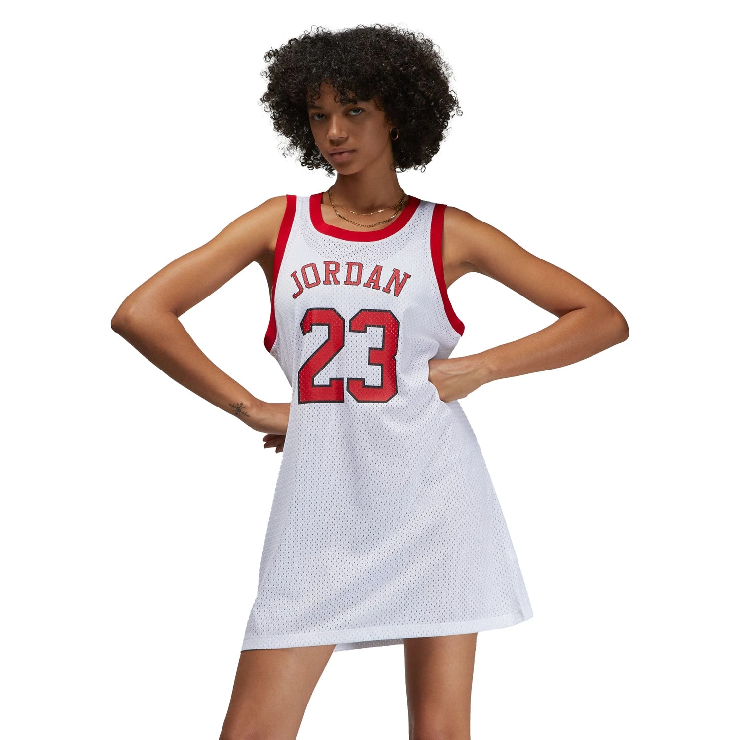Jordan Heritage Women's Core Dress White-Gym Red 1 Jordan Heritage Women's Core Dress White-Gym Red