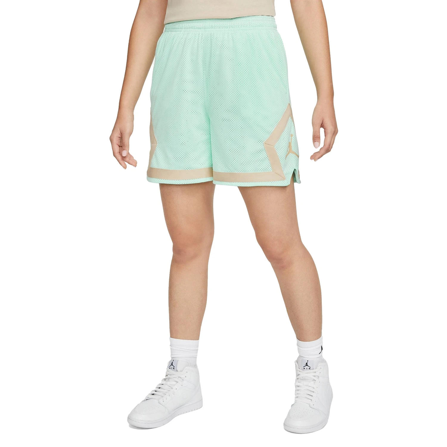 Jordan Heritage Women's Diamond Shorts Mint Foam-Sand Drift 1 Jordan Heritage Women's Diamond Shorts Mint Foam-Sand Drift