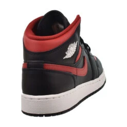 Jordan 1 Mid (GS) Big Kids' Shoes Black/Varsity Red-Summit White Dq8423-067 -RBD OUTLET dq84230673
