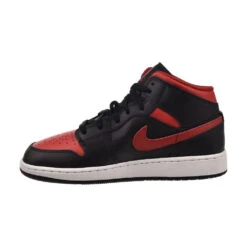 Jordan 1 Mid (GS) Big Kids' Shoes Black/Varsity Red-Summit White Dq8423-067 -RBD OUTLET dq84230674