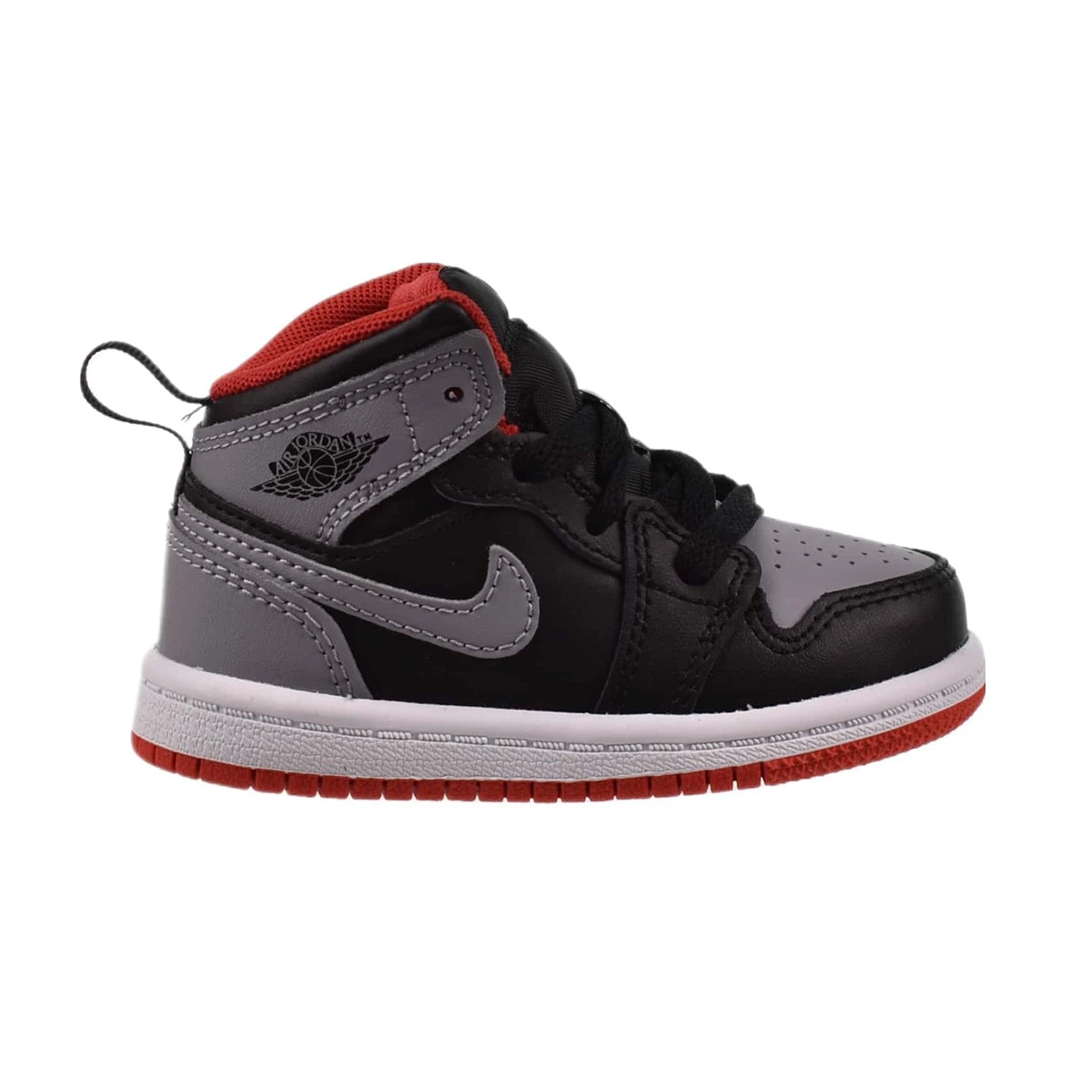 Jordan 1 Mid (TD) Toddler Shoes Black-Cement Grey-Fire Red 1 Jordan 1 Mid (TD) Toddler Shoes Black-Cement Grey-Fire Red