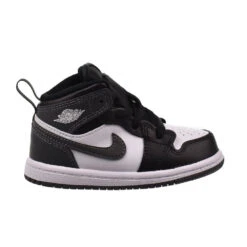 Jordan 1 Mid (TD) Toddlers' Shoes Black-White-Iron Grey Dq8425-001