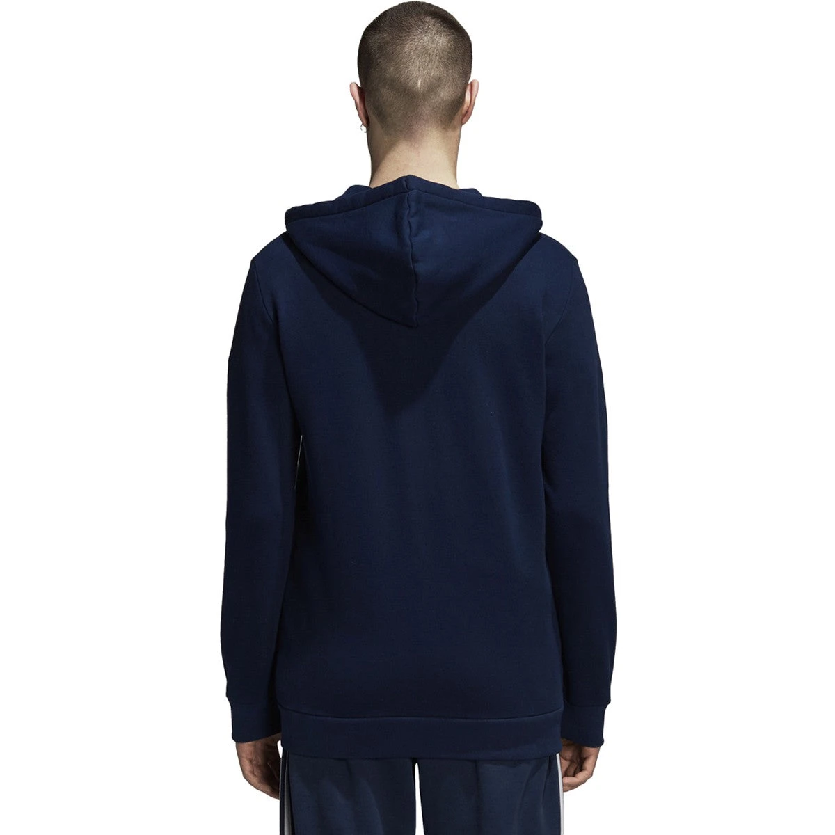 Adidas Men's Originals Trefoil Full Zip Fleece Hoodie Collegiate Navy 4 Adidas Men's Originals Trefoil Full Zip Fleece Hoodie Collegiate Navy - Image 4