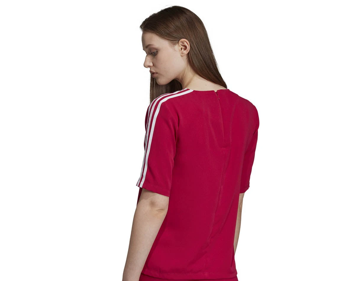 Adidas Women's Originals 3-Stripes T-shirt Pride Pink 2 Adidas Women's Originals 3-Stripes T-shirt Pride Pink - Image 2