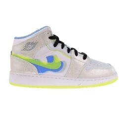 Nike Air Jordan 1 Mid SE (GS) Big Kids' Shoes Platinum Tint-BlueTint