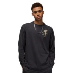 Air Jordan Flight Heritage Paris Men's Crewneck Tee Off Noir-Rattan