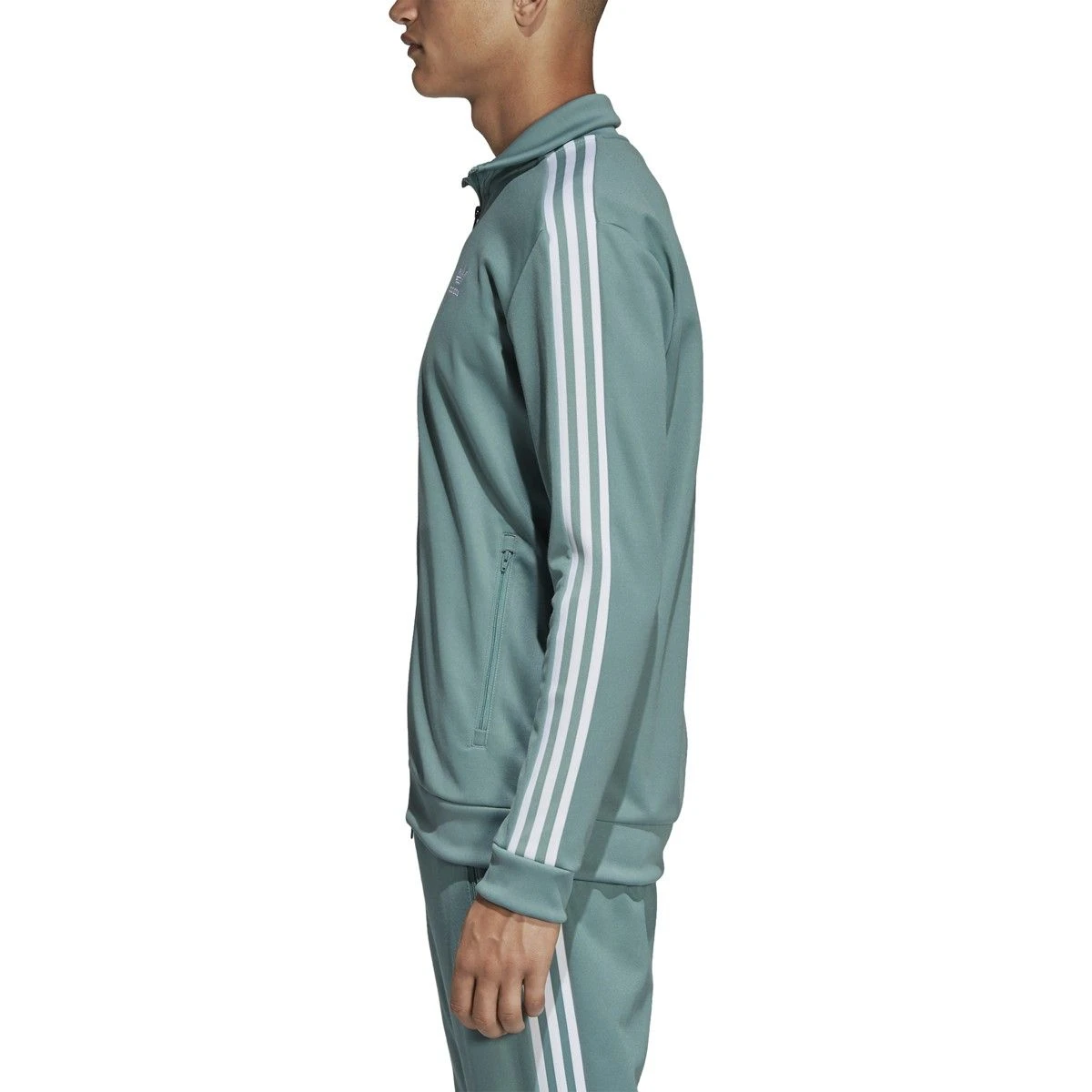 Adidas Beckenbauer Men's Track Jacket Vapour Steel 4 Adidas Beckenbauer Men's Track Jacket Vapour Steel - Image 4