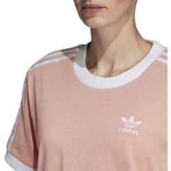 Adidas Women's Originals 3-Stripes Tee Dust Pink 7 Adidas Women's Originals 3-Stripes Tee Dust Pink -RBD OUTLET dv2583 3