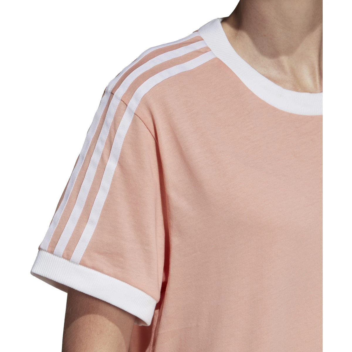 Adidas Women's Originals 3-Stripes Tee Dust Pink 3 Adidas Women's Originals 3-Stripes Tee Dust Pink - Image 3