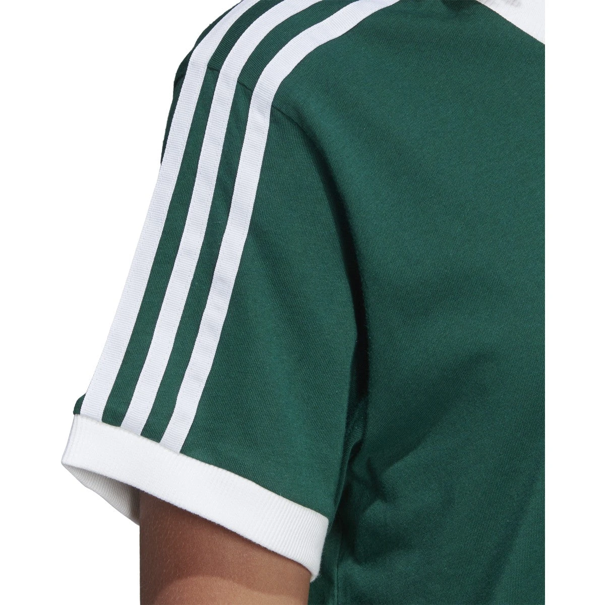 Adidas Women's 3 Stripes Tee Collegiate Green 6 Adidas Women's 3 Stripes Tee Collegiate Green - Image 6